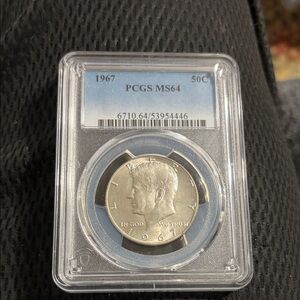 1967 Kennedy Half Dollar PCGS MS64 - 40% silver
